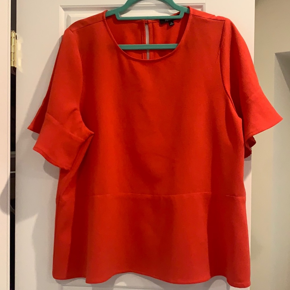 Madewell flutter sleeve peplum top
